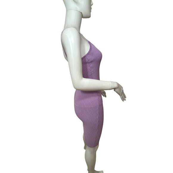 Daisy Women’s Ribbed Romper S Lavender Unitard Scoop Neck Spaghetti Straps Dance - Picture 4 of 11